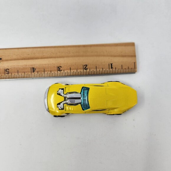 Hot Wheels 2005 Nitro Doorslammer Diecast Car Yellow W/ Checkered Graphics & Red - Picture 7 of 7